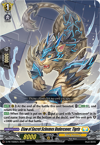 Claw of Secret Schemes Undercover, Tigris (PR)