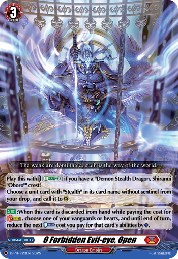 O Forbidden Evil-eye, Open (PR)