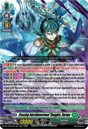 Crossing Interdimensional Thoughts, Rorowa (RRR)