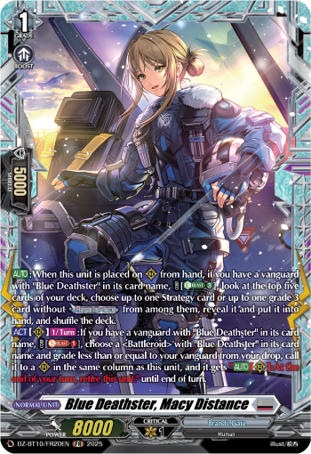 Blue Deathster, Macy Distance (FR)