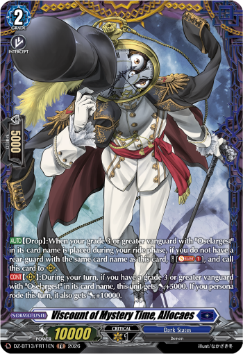 Viscount of Mystery Time, Allocaes (FR)