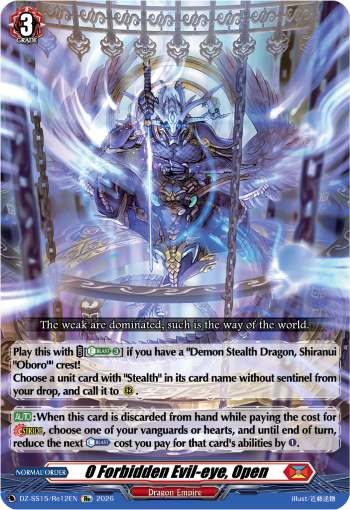 O Forbidden Evil-eye, Open (Re)
