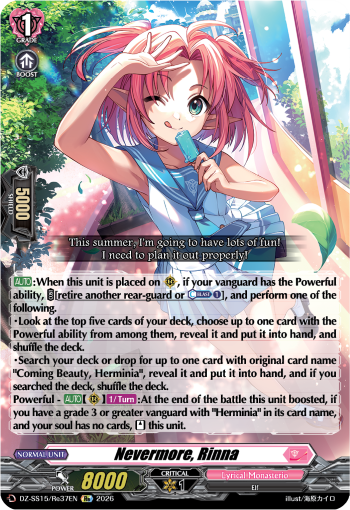 Nevermore, Rinna (Re)