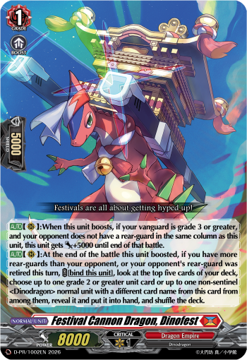 Festival Cannon Dragon, Dinofest (PR) [Pre-Order, Ships out 25th May]