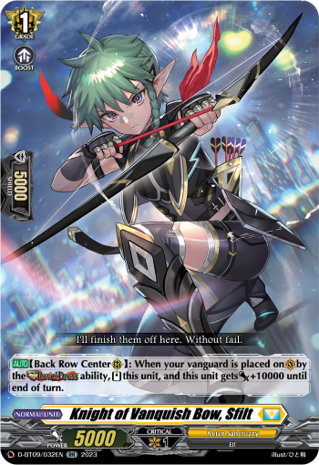 Knight of Vanquish Bow, Sfilt