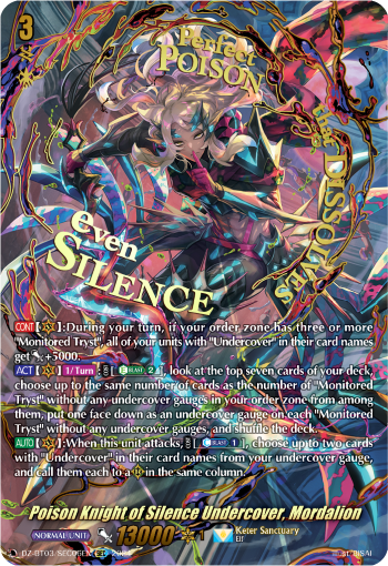 Poison Knight of Silence Undercover, Mordalion (SEC)