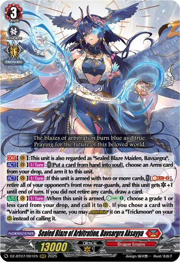 Sealed Blaze of Arbitration, Bavsargra Aksayya (RRR)