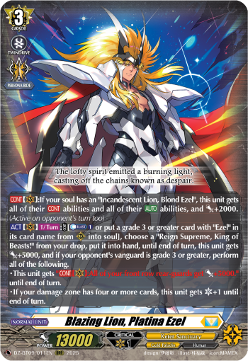 Blazing Lion, Platina Ezel (RRR)