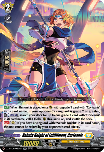 Nebula Knight of Fulfillment, Corleanis (RR)