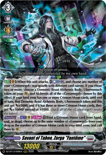 Savant of Taboo, Zorga "Fantôme" (RRR)