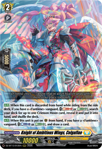 Knight of Ambitious Wings, Colgaflan (RRR)