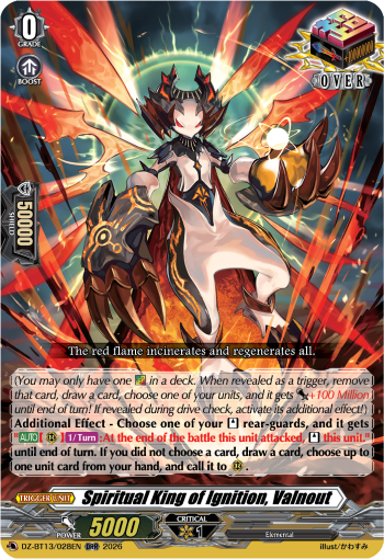 Spiritual King of Ignition, Valnout (ORR)