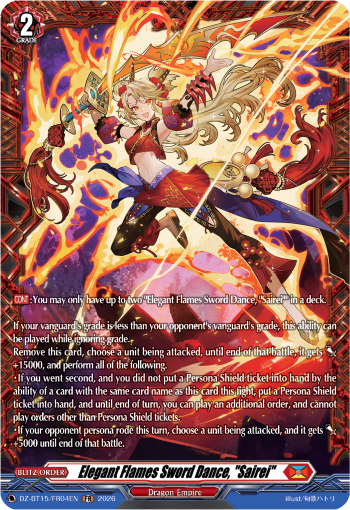 Elegant Flames Sword Dance, "Sairei" (FR)