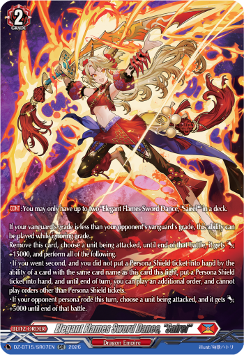 Elegant Flames Sword Dance, "Sairei" (SR)