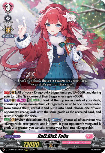 RaiZ:BlaZ, Folia (RRR)
