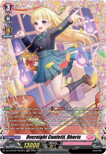 Overnight Confetti, Dhoris (FR)