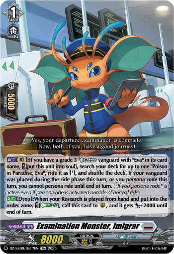 Examination Monster, Imigrar (Re)