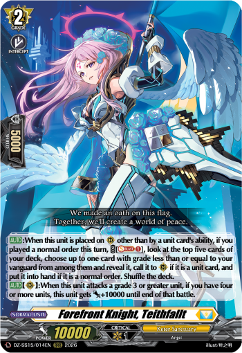 Forefront Knight, Teithfallt (RRR)