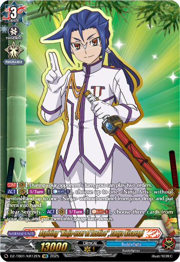 Aspiring "Ninja-user of Justice", Zanya Kisaragi (KR)